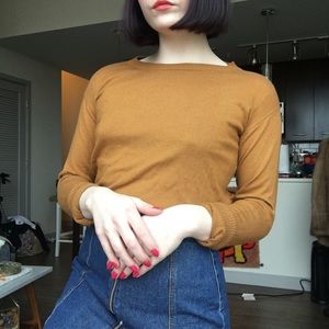 Gap burnt orange boatneck sweater